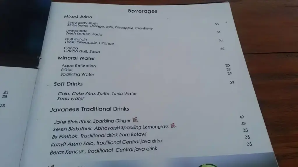 Menu di Abhayagiri