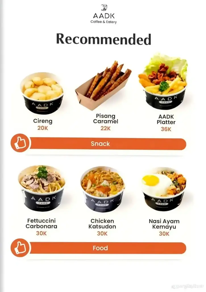 Menu di AADK Surabaya